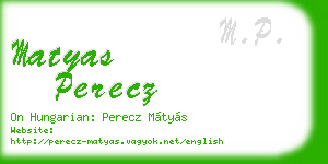 matyas perecz business card